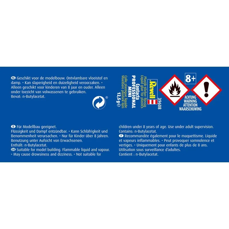 Contacta Berufspolystyrol-Zement/Leim von Mini (können Flüssigkeiten nur mit einem Bausatz geschickt werden. Das soll es während