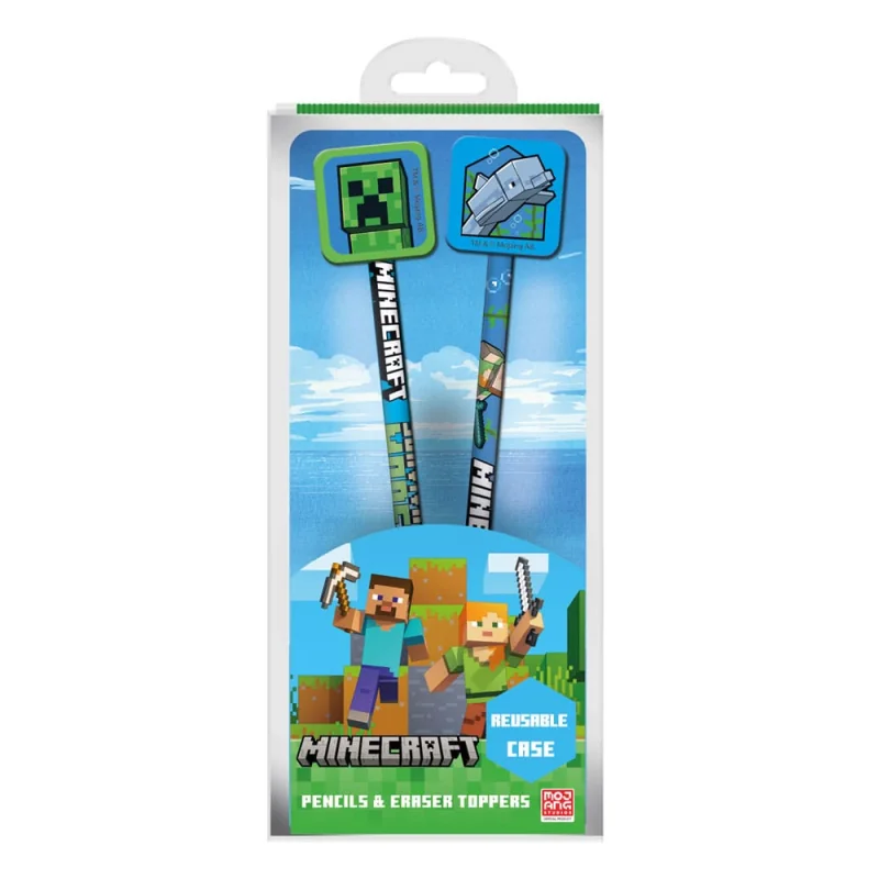 Minecraft pack 2 pencils with Topper 