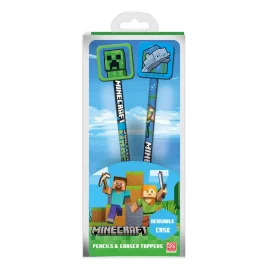 Minecraft pack 2 pencils with Topper 