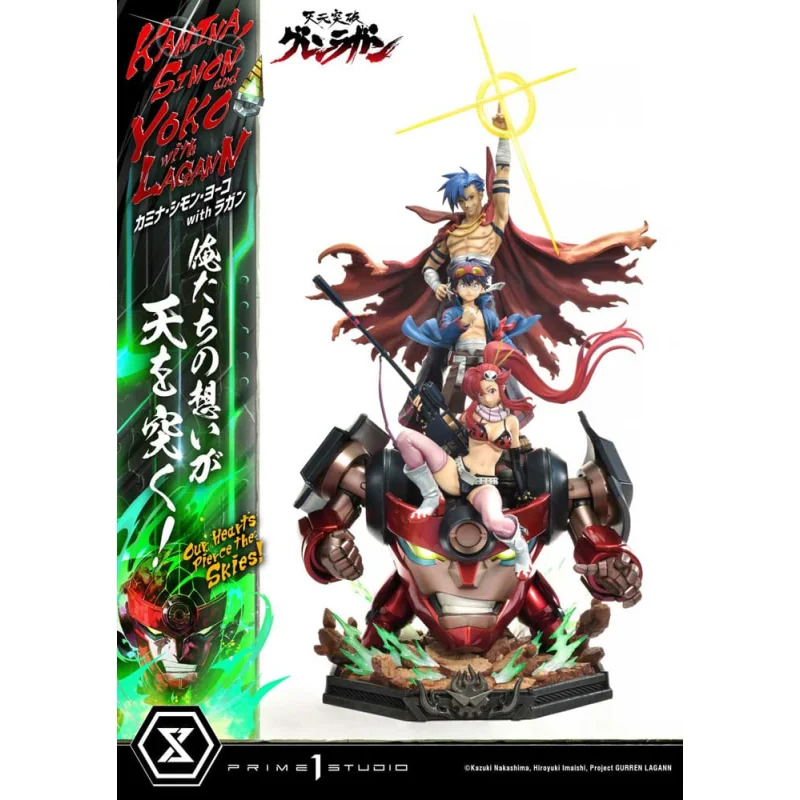 Gurren Lagann statuette Ultimate Premium Masterline Series 1/4 Kamina, Simon & Yoko with Lagann 97 cm