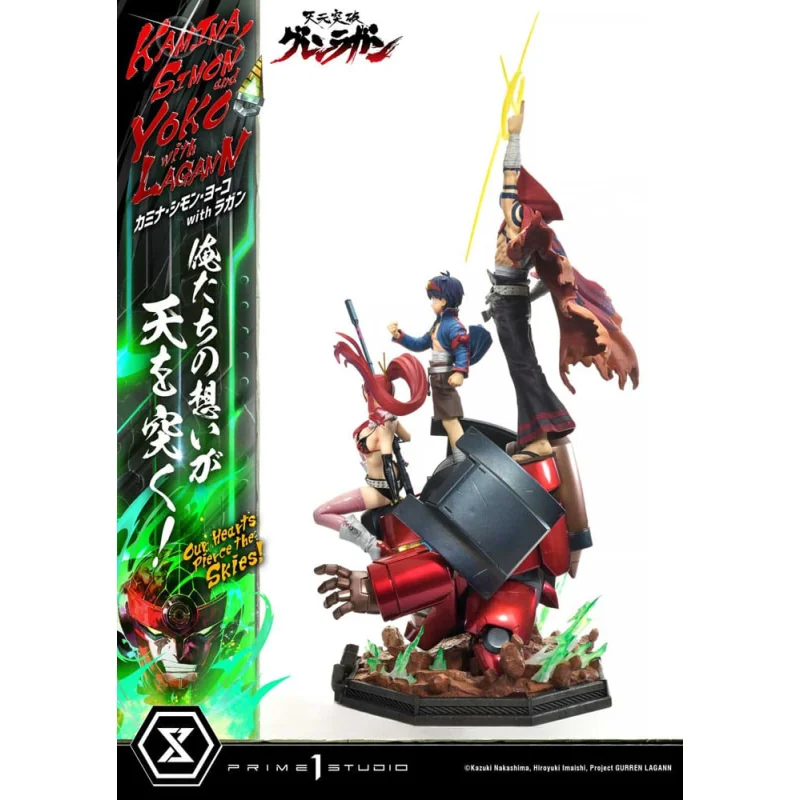 Gurren Lagann statuette Ultimate Premium Masterline Series 1/4 Kamina, Simon & Yoko with Lagann 97 cm