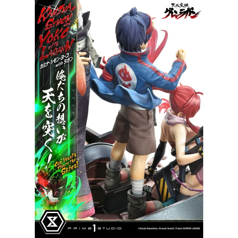 Gurren Lagann statuette Ultimate Premium Masterline Series 1/4 Kamina, Simon & Yoko with Lagann 97 cm