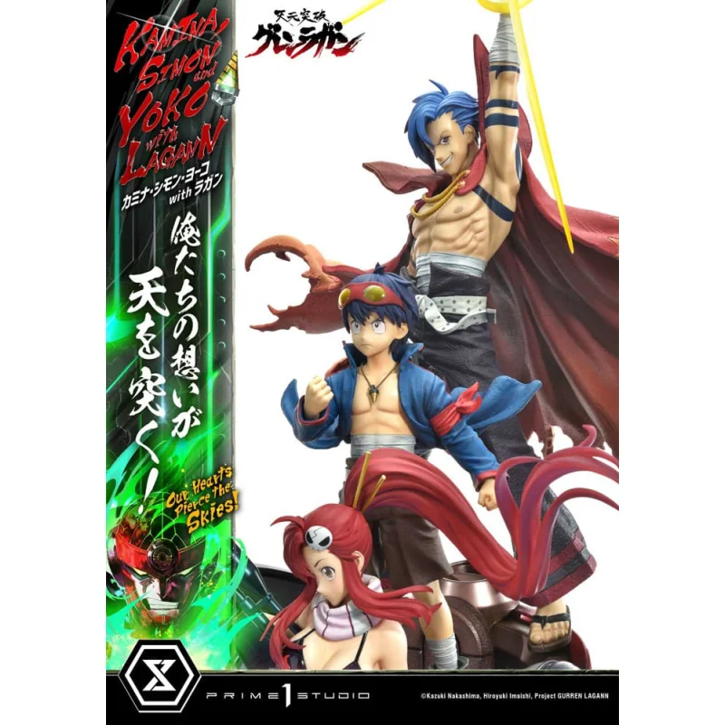 Gurren Lagann Ultimate Premium Masterline Series 1/4 Kamina, Simon & Yoko with Lagann Deluxe Bonus Version 97 cm