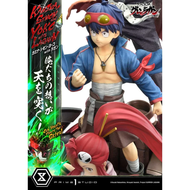 Gurren Lagann Ultimate Premium Masterline Series 1/4 Kamina, Simon & Yoko with Lagann Deluxe Bonus Version 97 cm