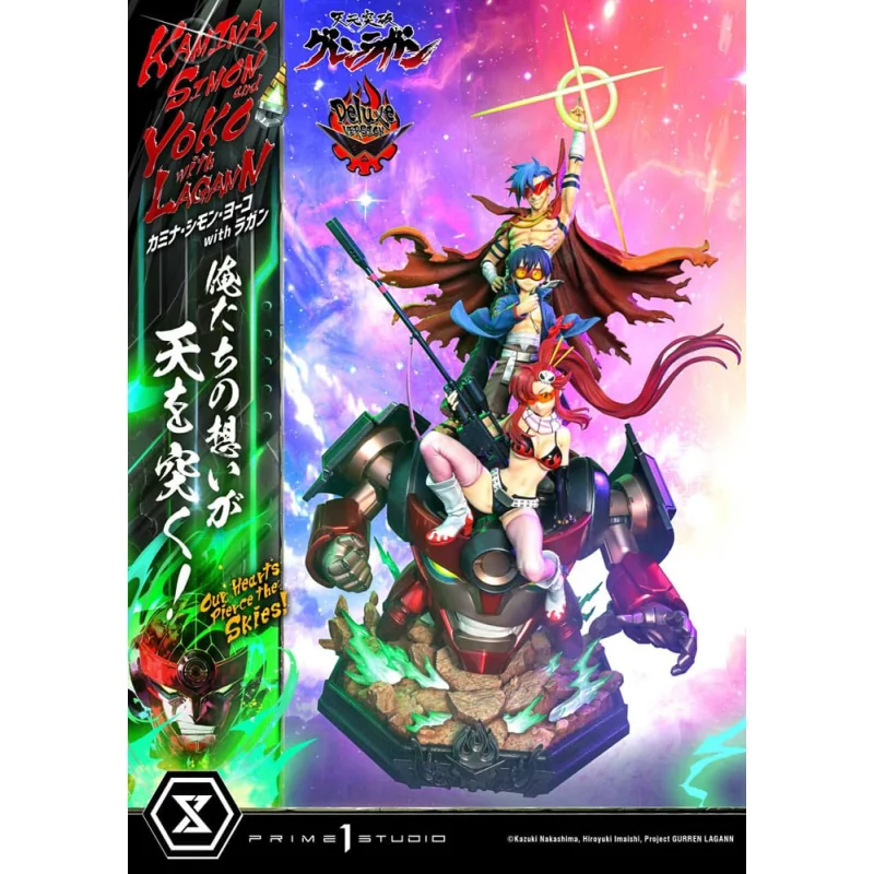 Gurren Lagann Ultimate Premium Masterline Series 1/4 Kamina, Simon & Yoko with Lagann Deluxe Bonus Version 97 cm