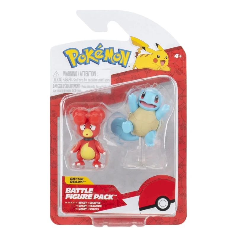 Pokémon pack 2 figures Battle Figure Set Magby & Squirtle 5