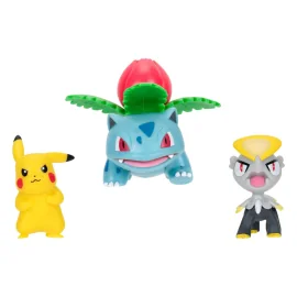 Pokémon pack 3 figures Battle Figure Set Pikachu 2, Babyscale, Herbizarre