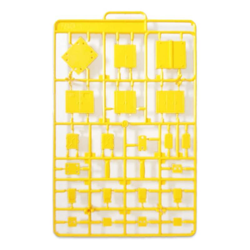 Original Character Plastic Model Kit 1/80 Pop Another World Series Relay box/Cubicle Yellow 3 cm