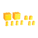 Original Character Plastic Model Kit 1/80 Pop Another World Series Relay box/Cubicle Yellow 3 cm