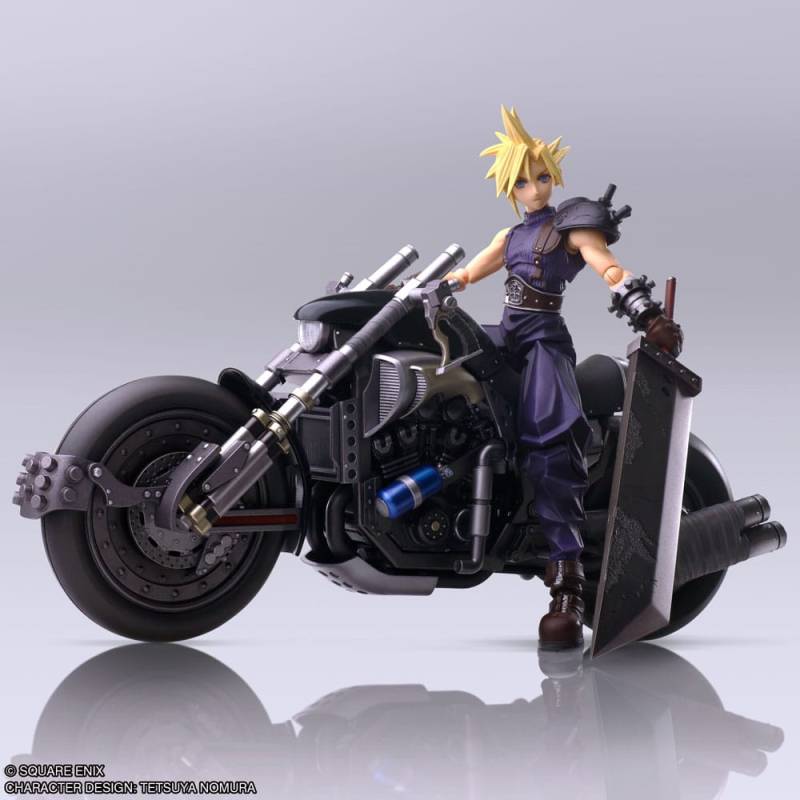 Final Fantasy VII Bring Arts figure with vehicle Cloud Strife & Hardy-Daytona 15 cm