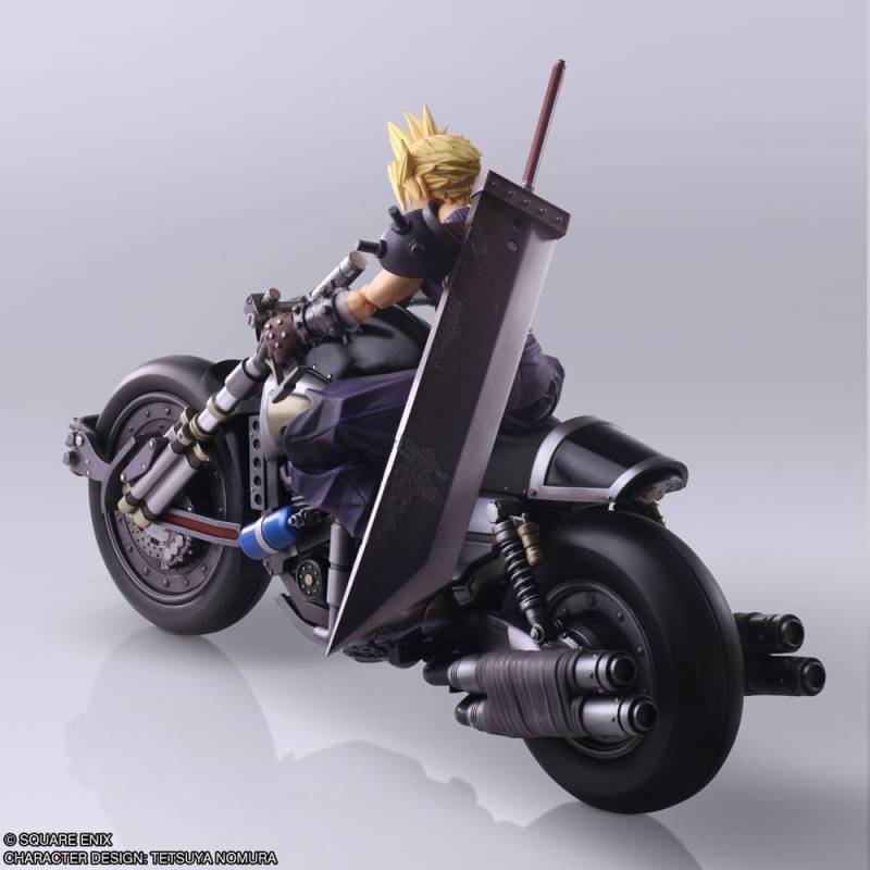 Final Fantasy VII Bring Arts figure with vehicle Cloud Strife & Hardy-Daytona 15 cm