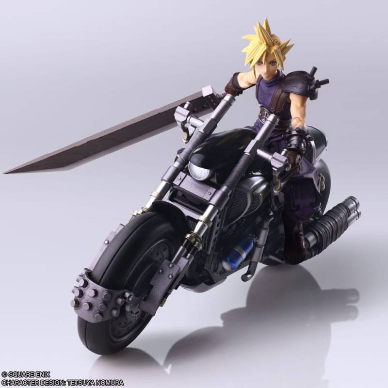 Final Fantasy VII Bring Arts figure with vehicle Cloud Strife & Hardy-Daytona 15 cm