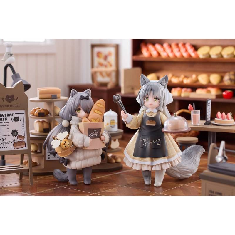 Decorated Life Collection PVC statuette Tea Time Cats - Cat Town Bakery Staff & Customer Set 12 cm