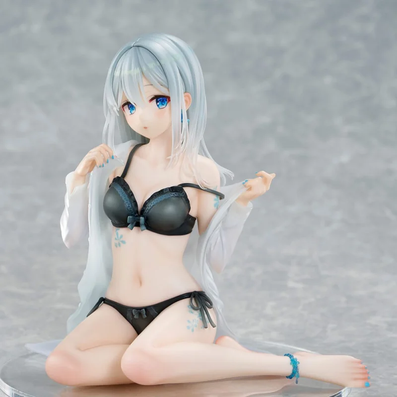 Original Character 1/7 Silver-Haired Girl Sky Blue Morning Special Outfit Ver. by Fuumi Illustration 16 cm Statuen 