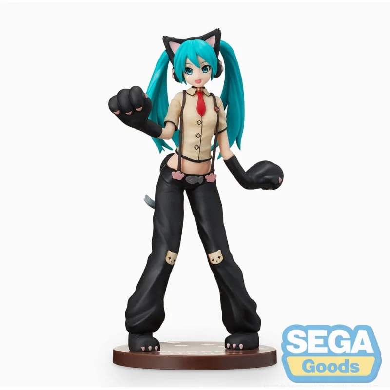 Hatsune Miku Project DIVA Arcade Future Tone SPM Hatsune Miku Kitty Cat 23 cm Figurine 